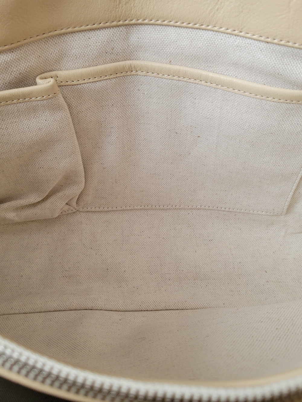 Michael Kors Cream Leather Tote/ShoulderBag with Braided Strap Silver Hardware - Picture 15 of 15